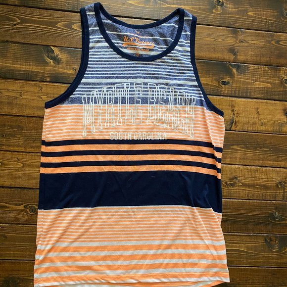 Myrtle Beach Striped Men's Tank - Picture 1 of 2